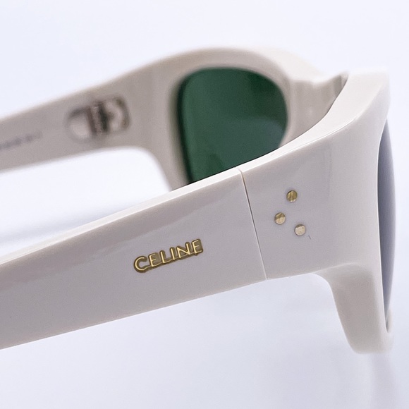 NEW CELINE CL40079I 25N SQUARE WHITE GREEN SUNGLASSES CELINE CL 40079I - Picture 6 of 11